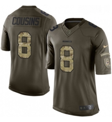 Mens Nike Washington Redskins 8 Kirk Cousins Limited Green Salute to Service NFL Jersey