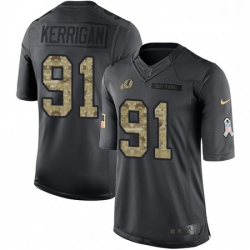 Mens Nike Washington Redskins 91 Ryan Kerrigan Limited Black 2016 Salute to Service NFL Jersey