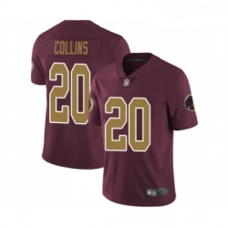 Mens Washington Redskins 20 Landon Collins Burgundy Red Gold Number Alternate 80TH Anniversary Vapor Untouchable Limited Player Football Jersey