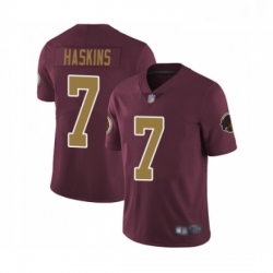 Mens Washington Redskins 7 Dwayne Haskins Burgundy Red Gold Number Alternate 80TH Anniversary Vapor Untouchable Limited Player Football Jersey