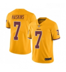 Mens Washington Redskins 7 Dwayne Haskins Elite Gold Rush Vapor Untouchable Football Jersey