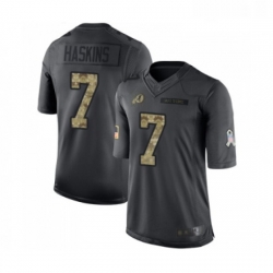 Mens Washington Redskins 7 Dwayne Haskins Limited Black 2016 Salute to Service Football Jersey