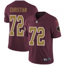 Nike Redskins #72 Geron Christian Burgundy Red Alternate Mens Stitched NFL Vapor Untouchable Limited Jersey