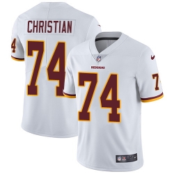 Nike Redskins #74 Geron Christian White Mens Stitched NFL Vapor Untouchable Limited Jersey