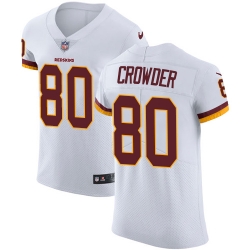 Nike Redskins #80 Jamison Crowder White Mens Stitched NFL Vapor Untouchable Elite Jersey