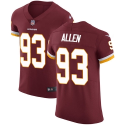 Nike Redskins #93 Jonathan Allen Burgundy Red Team Color Mens Stitched NFL Vapor Untouchable Elite Jersey