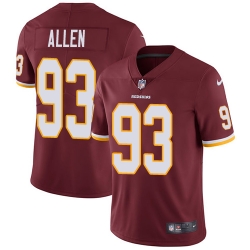 Nike Redskins #93 Jonathan Allen Burgundy Red Team Color Mens Stitched NFL Vapor Untouchable Limited Jersey