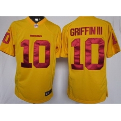 Nike Washington Redskins 10 Robert Griffin III Yellow Game NFL Jersey