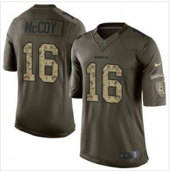 Nike Washington Redskins #16 Colt McCoy Green Men 27s Stitched NFL Limited Salute to Service Jersey