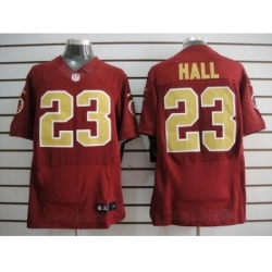 Nike Washington Redskins 23 DeAngelo Hall Red Elite 80TH Patch Gold Number NFL Jersey