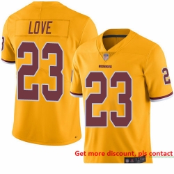 Redskins 23 Bryce Love Gold Men Stitched Football Limited Rush Jersey