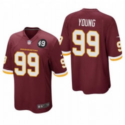 Washington Redskins 99 Chase Young Men Nike Burgundy Bobby Mitchell Uniform Patch NFL Game Jersey