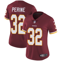 Nike Redskins #32 Samaje Perine Burgundy Red Team Color Womens Stitched NFL Vapor Untouchable Limited Jersey