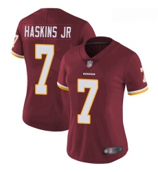 Redskins #7 Dwayne Haskins Jr Burgundy Red Team Color Women Stitched Football Vapor Untouchable Limited Jersey