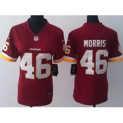 Women Nike Washington Redskins 46 Alfred Morris Red NFL Jerseys