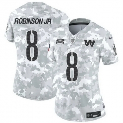 Women Washington Commanders 8 Brian Robinson Jr  2024 F U S E Arctic Camo Salute To Service