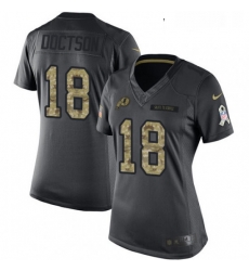 Womens Nike Washington Redskins 18 Josh Doctson Limited Black 2016 Salute to Service NFL Jersey