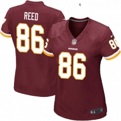 Womens Nike Washington Redskins 86 Jordan Reed Game Burgundy Red Team Color NFL Jersey