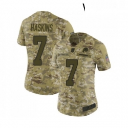 Womens Washington Redskins 7 Dwayne Haskins Limited Camo 2018 Salute to Service Football Jersey