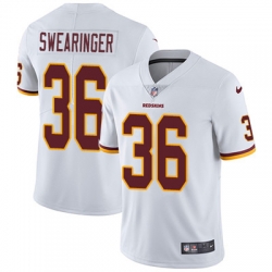 Youth Nike Redskins #36 D J Swearinger White Stitched NFL Vapor Untouchable Limited Jersey