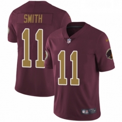 Youth Nike Washington Redskins 11 Alex Smith Burgundy RedGold Number Alternate 80TH Anniversary Vapor Untouchable Limited Player NFL Jersey