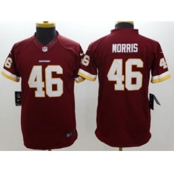 Youth Nike Washington Redskins #46 Alfred Morris Burgundy Red Team Color Stitched NFL Limited Jersey