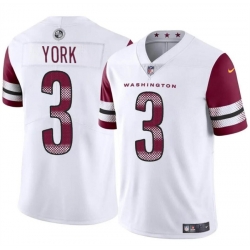 Youth Washington Commanders 3 Cade York White 2024 Vapor Limited Stitched Football Jersey