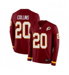 Youth Washington Redskins 20 Landon Collins Limited Burgundy Therma Long Sleeve Football Jersey