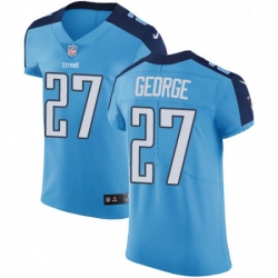 Mens Nike Tennessee Titans 27 Eddie George Light Blue Team Color Vapor Untouchable Elite Player NFL Jersey