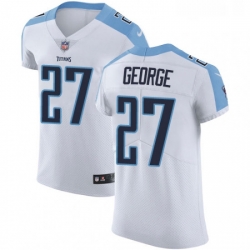 Mens Nike Tennessee Titans 27 Eddie George White Vapor Untouchable Elite Player NFL Jersey