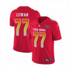 Mens Nike Tennessee Titans 77 Taylor Lewan Limited Red AFC 2019 Pro Bowl NFL Jersey