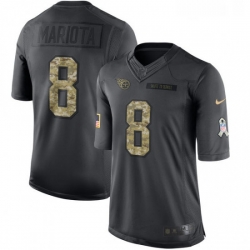 Mens Nike Tennessee Titans 8 Marcus Mariota Limited Black 2016 Salute to Service NFL Jersey