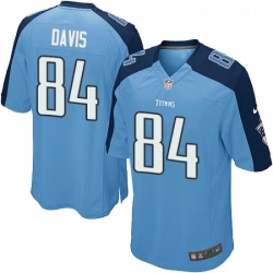 Mens Nike Tennessee Titans 84 Corey Davis Game Light Blue Team Color NFL Jersey