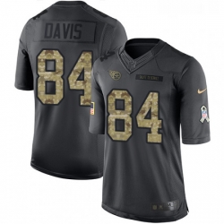 Mens Nike Tennessee Titans 84 Corey Davis Limited Black 2016 Salute to Service NFL Jersey