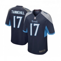 Mens Tennessee Titans 17 Ryan Tannehill Game Navy Blue Team Color Football Jersey