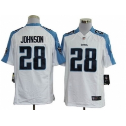 Nike Tennessee Titans 28 Chris Johnson White Game Jersey