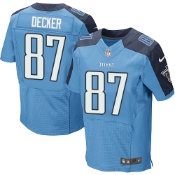 Nike Titans #87 Eric Decker Light Blue Team Color Mens Stitched NFL Elite Jersey