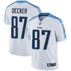 Nike Titans #87 Eric Decker White Mens Stitched NFL Vapor Untouchable Limited Jersey