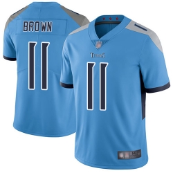 Titans 11 A J  Brown Light Blue Alternate Men Stitched Football Vapor Untouchable Limited Jersey