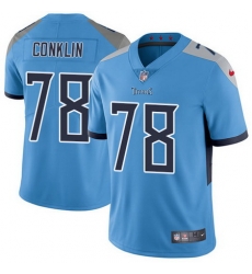 Nike Titans #78 Jack Conklin Light Blue Team Color Youth Stitched NFL Vapor Untouchable Limited Jersey