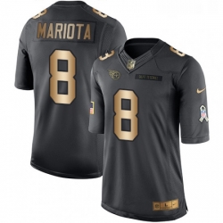 Youth Nike Tennessee Titans 8 Marcus Mariota Limited BlackGold Salute to Service NFL Jersey