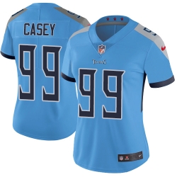 Nike Titans #99 Jurrell Casey Light Blue Team Color Womens Stitched NFL Vapor Untouchable Limited Jersey