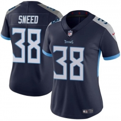 Women Tennessee Titans 38 L'Jarius Sneed Navy Vapor Stitched Football Jersey