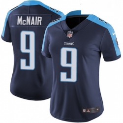 Womens Nike Tennessee Titans 9 Steve McNair Navy Blue Alternate Vapor Untouchable Limited Player NFL Jersey