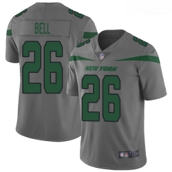 Jets 26 Le 27Veon Bell Gray Men Stitched Football Limited Inverted Legend Jersey