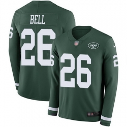 Jets #26 Le 27Veon Bell Green Team Color Men Stitched Football Limited Therma Long Sleeve Jersey