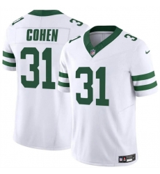 Men New York Jets 31 Tarik Cohen White Vapor Untouchable Limited Stitched Jersey