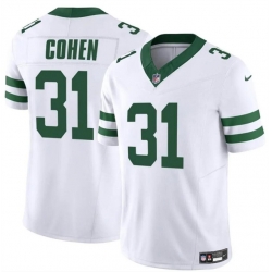Men New York Jets 31 Tarik Cohen White Vapor Untouchable Limited Stitched Jersey