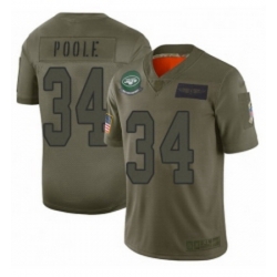 Men New York Jets 34 Brian Poole Limited Camo 2019 Salute to Service Football Jersey