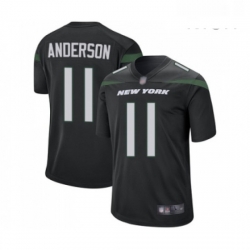 Mens New York Jets 11 Robby Anderson Game Black Alternate Football Jersey